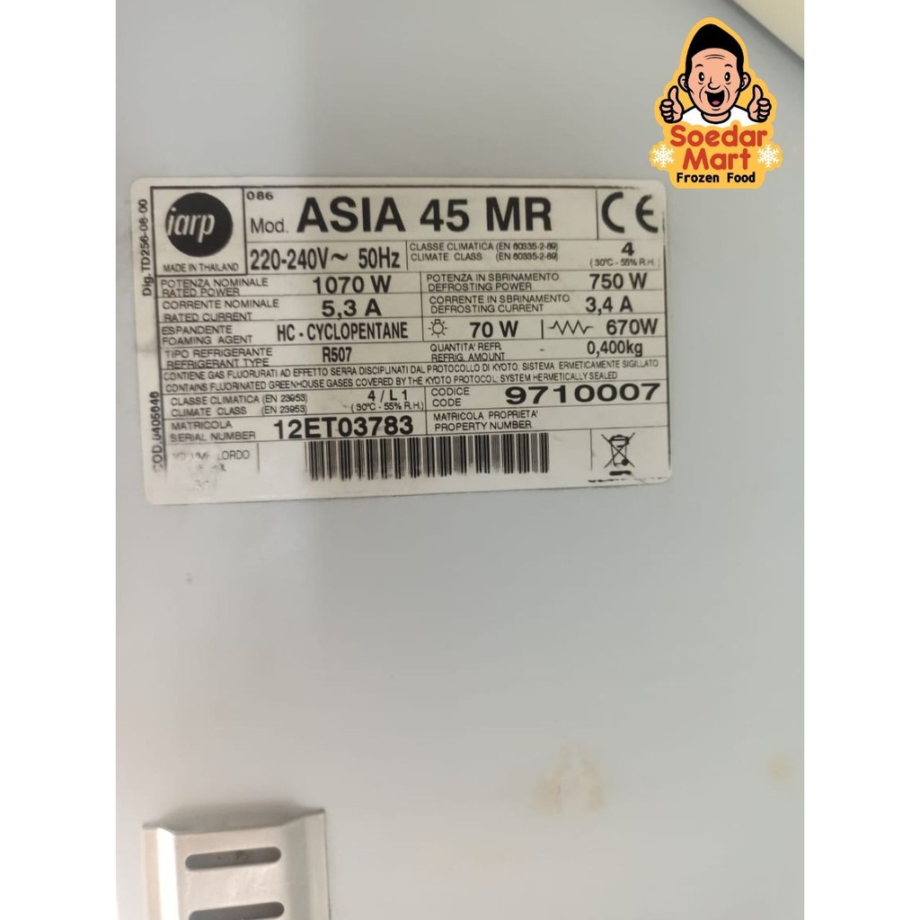 Jual FREEZER standing ASIA 45 MR (Second) | Shopee Indonesia