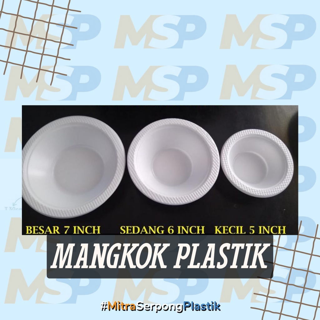 Jual Msp ~ Mangkok Plastik Putih Susu 50pcs Shopee Indonesia