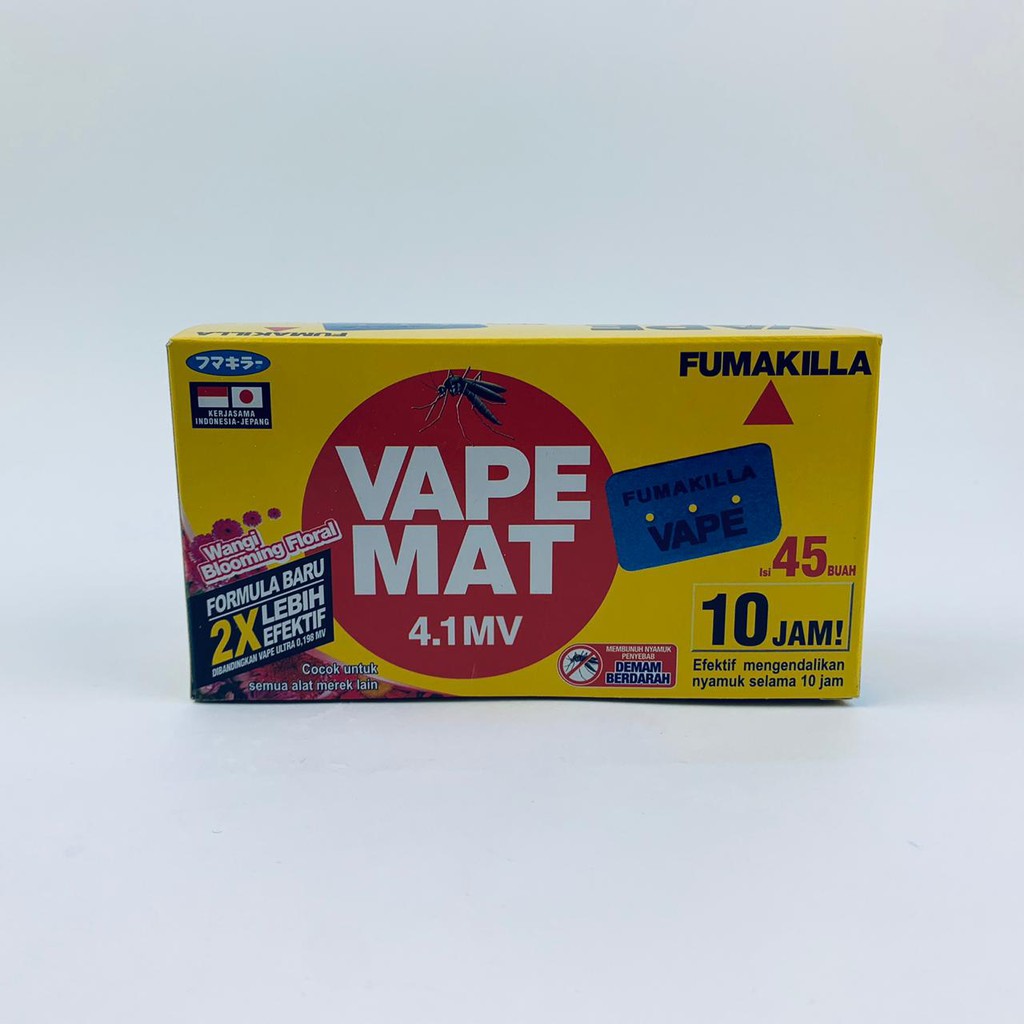 Jual Vape Mat / Fumakilla / 4.1 MV / isi 45 buah / Wangi blooming