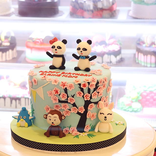 Jual Kue Ulang Tahun Panda / Diameter 20 cm / MOHON BACA KETERANGAN