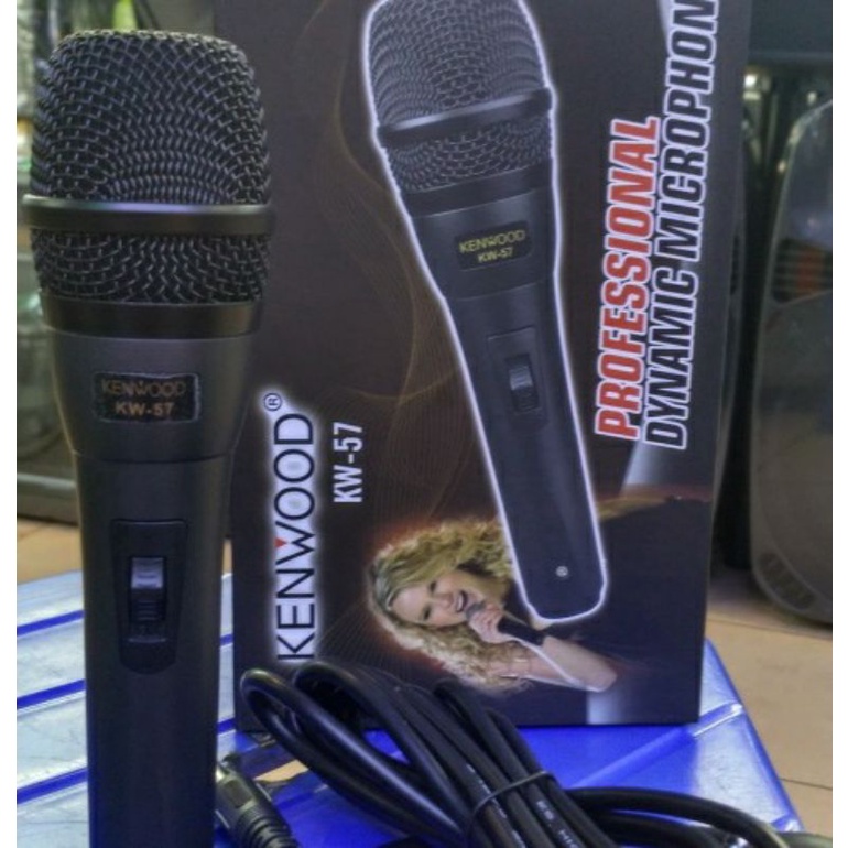 Jual Mic Kabel Kenwood KW57 Professional Karaoke Dynamic Microphone Shopee Indonesia