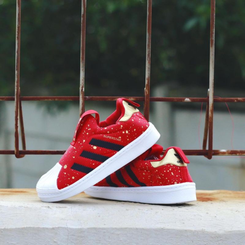 Adidas superstar red clearance glitter