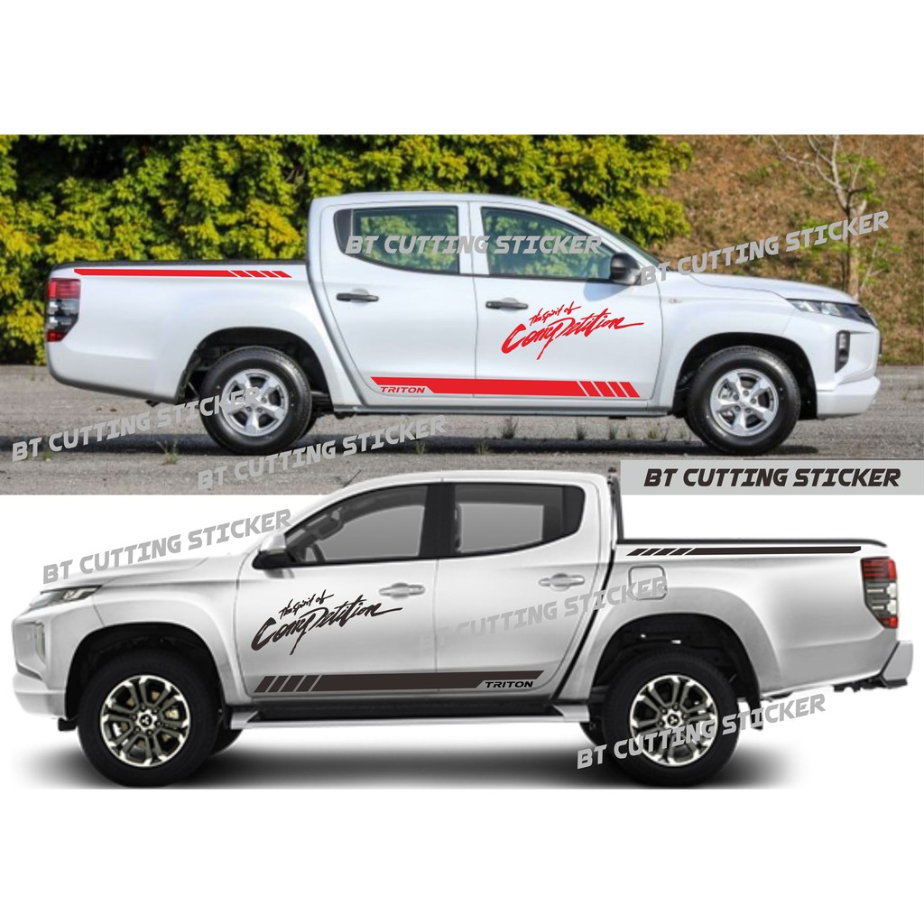 Jual BT sticker mobil mitsubishi triton sticker mobil triton sticker