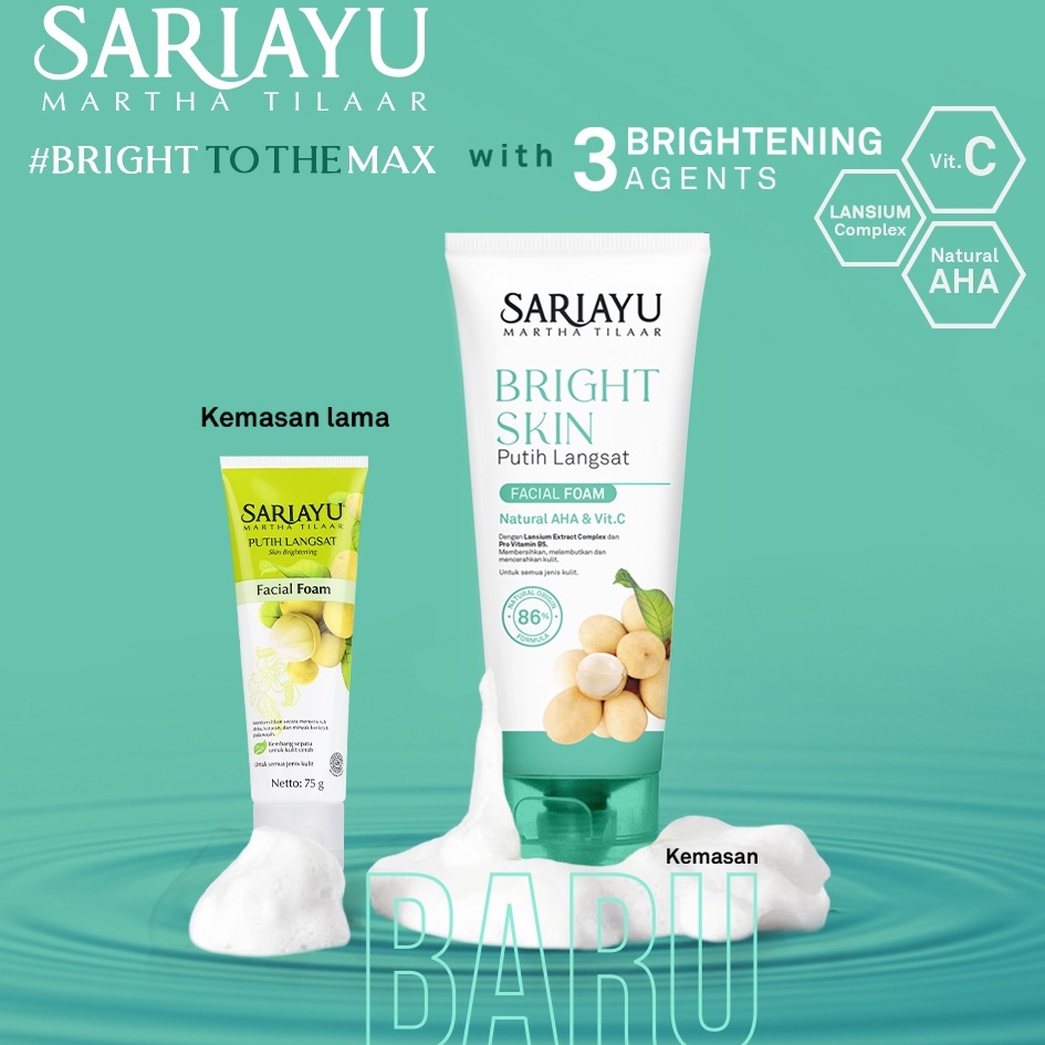 Jual Sariayu Bright Skin Putih Langsat Facial Foam 75gr Shopee Indonesia