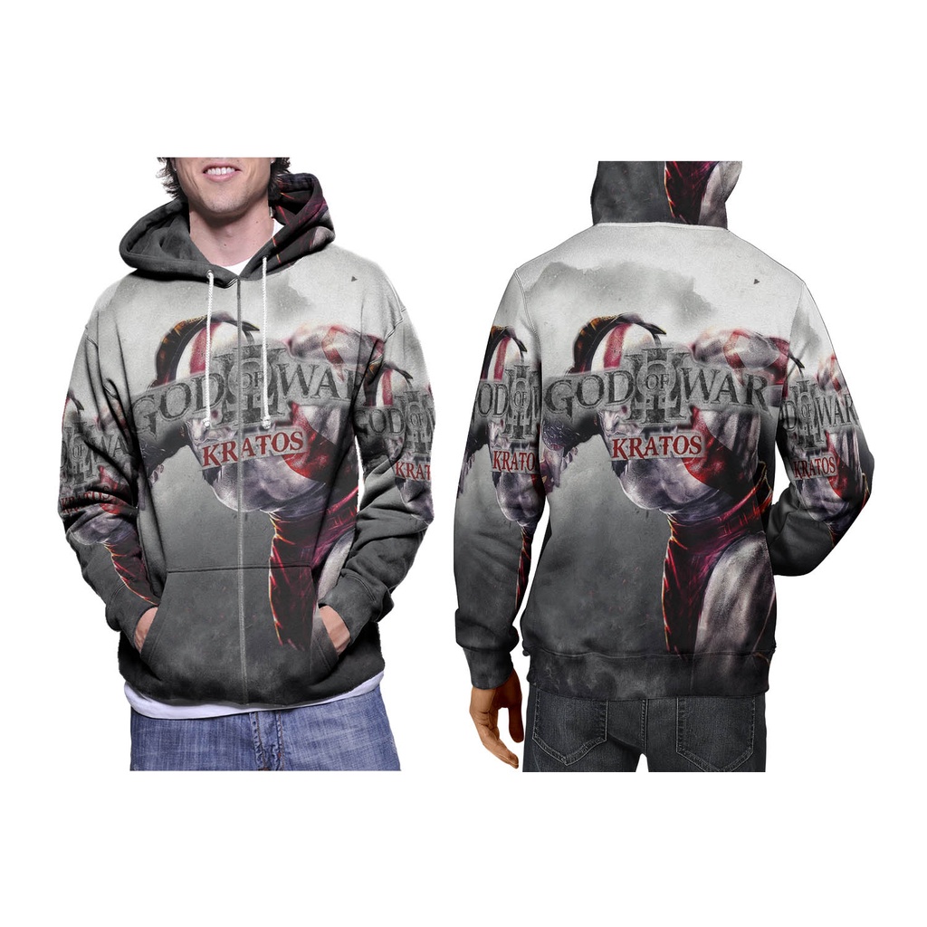 Jual Jaket Hoodie God of War Games Hoodie Zipper (Ritsleting