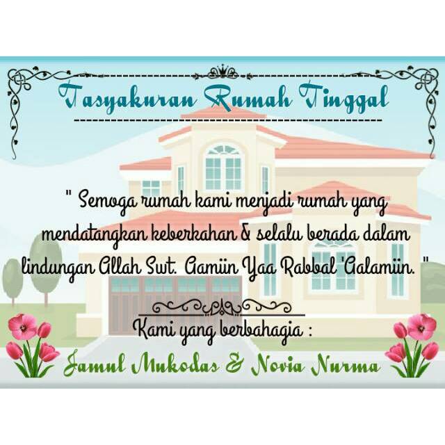 Jual Stiker Tasyakuran Rumah Baru 100 Lembar - Stiker Syukuran Tempat