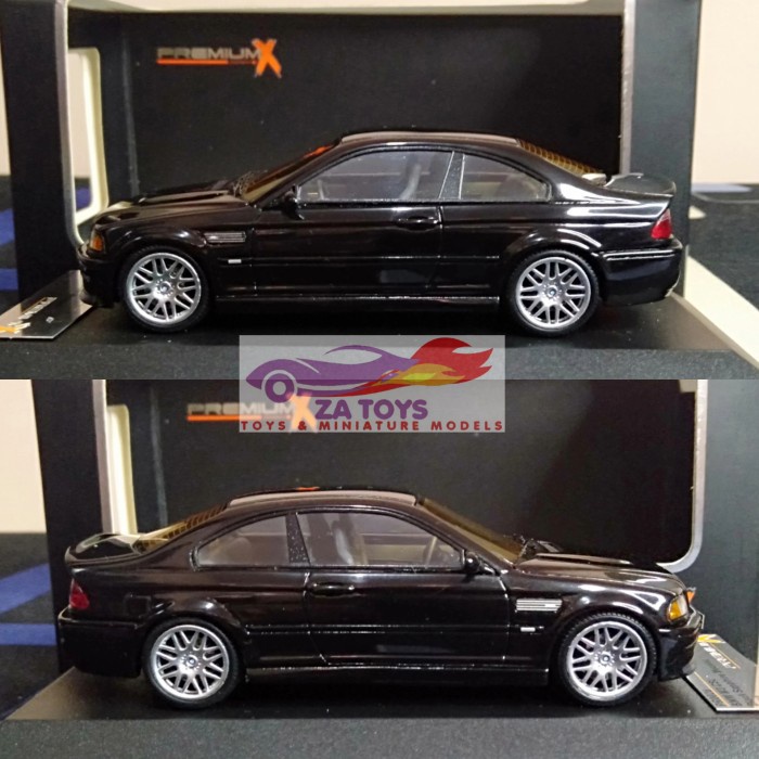 Jual Diecast BMW 3 Series Coupe E46 M3 CSL Black by Premium-X Skala 1: ...