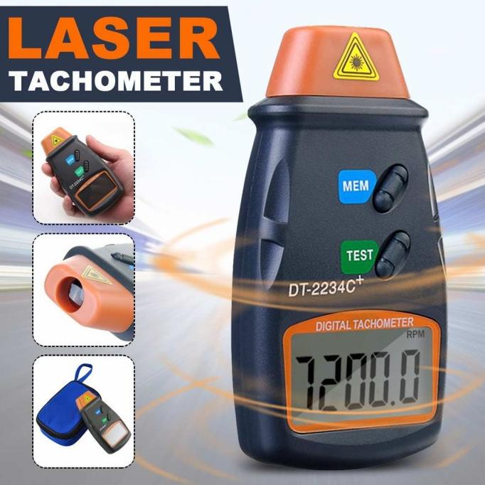Jual Alat Ukur Kecepatan Putaran. Digital Laser Infrared Tachometer RPM ...
