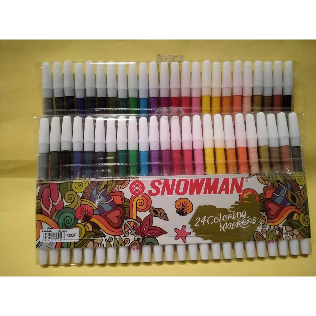 Jual SPIDOL SNOWMAN 24 WARNA Coloring Marker | Shopee Indonesia