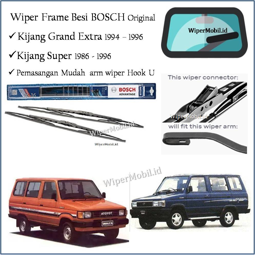 Jual Wiper Mobil Toyota Kijang GRAND EXTRA 1994 1995 1996 BOSCH