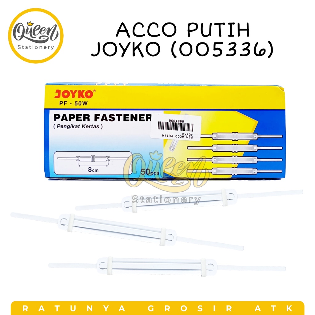 Jual Paper Fastener Penjepit Kertas Acco Putih Joyko Shopee Indonesia