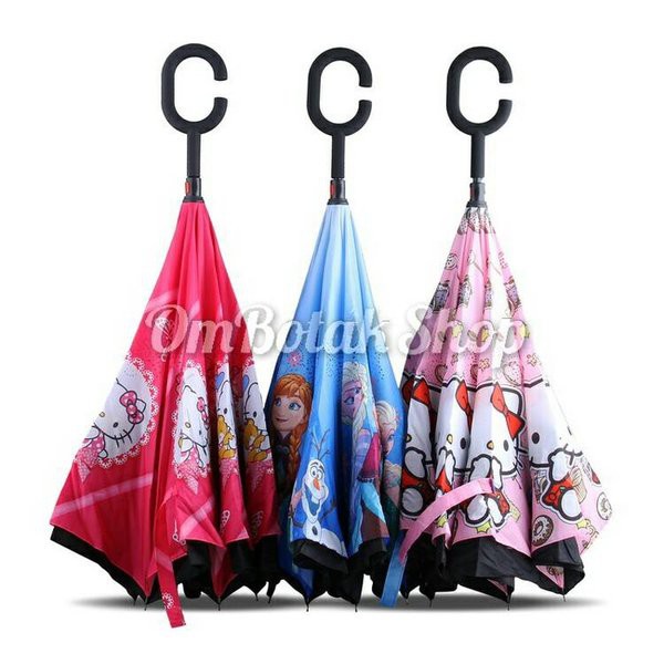 Jual Payung Terbalik Hello Kitty Karakter Sanrio. Reverse Inverted ...