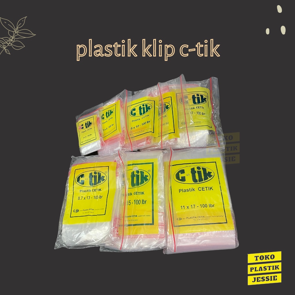 Jual [isi 100] Plastik Klip Ctik Berbagai Ukuran 3x5 4x6 5x8