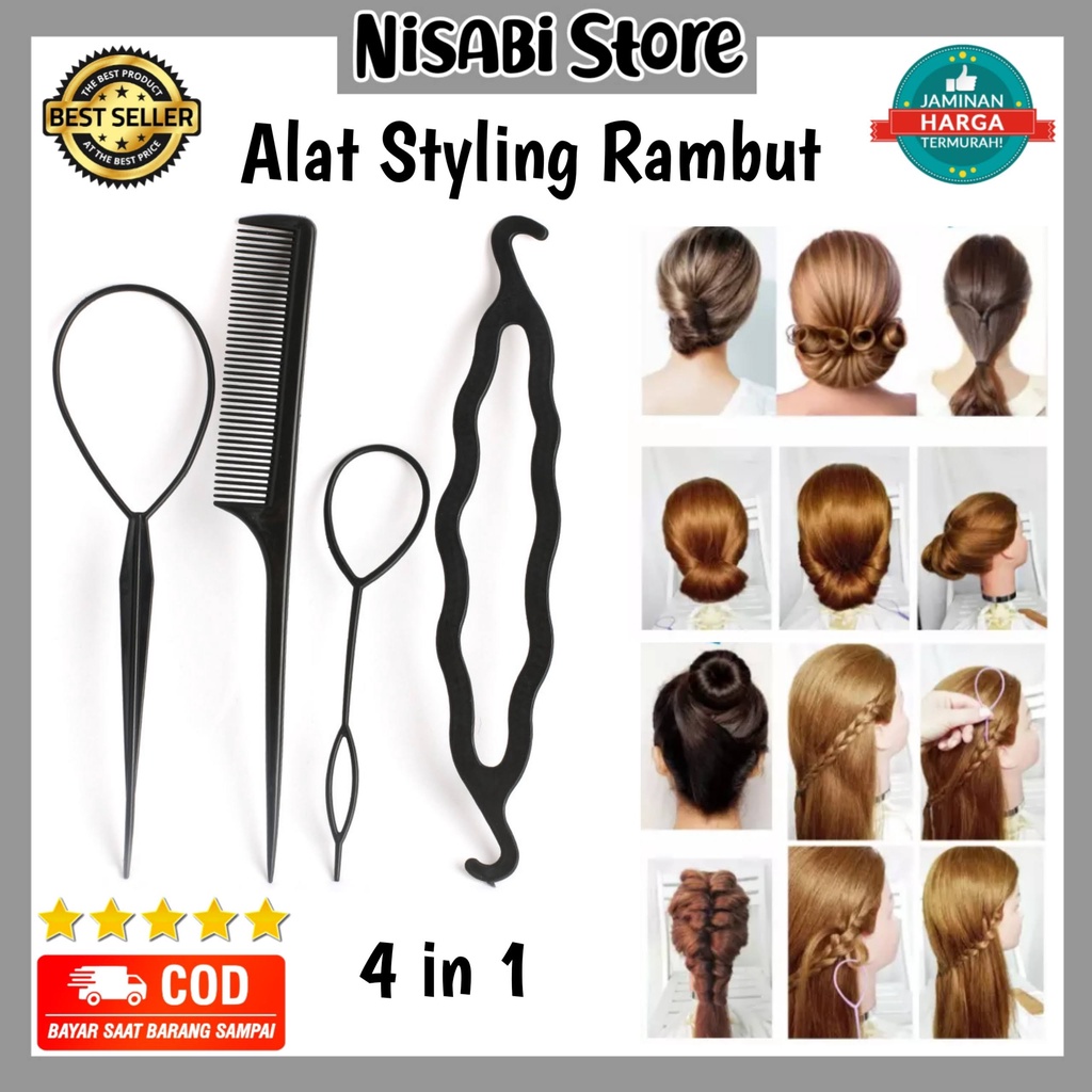 Jual Alat Styling Sanggul Kepang Rambut Modern Untuk Anak 4 Pcs Hair Do ...