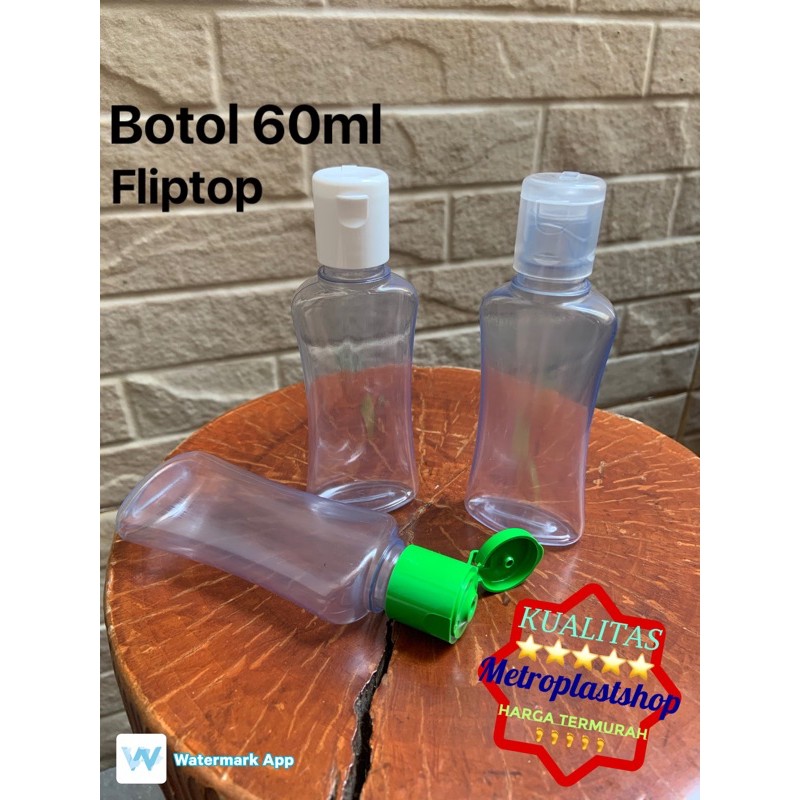 Jual Botol antis 60ml botol plastik 60ml fliptop flip top pvc - botol ...