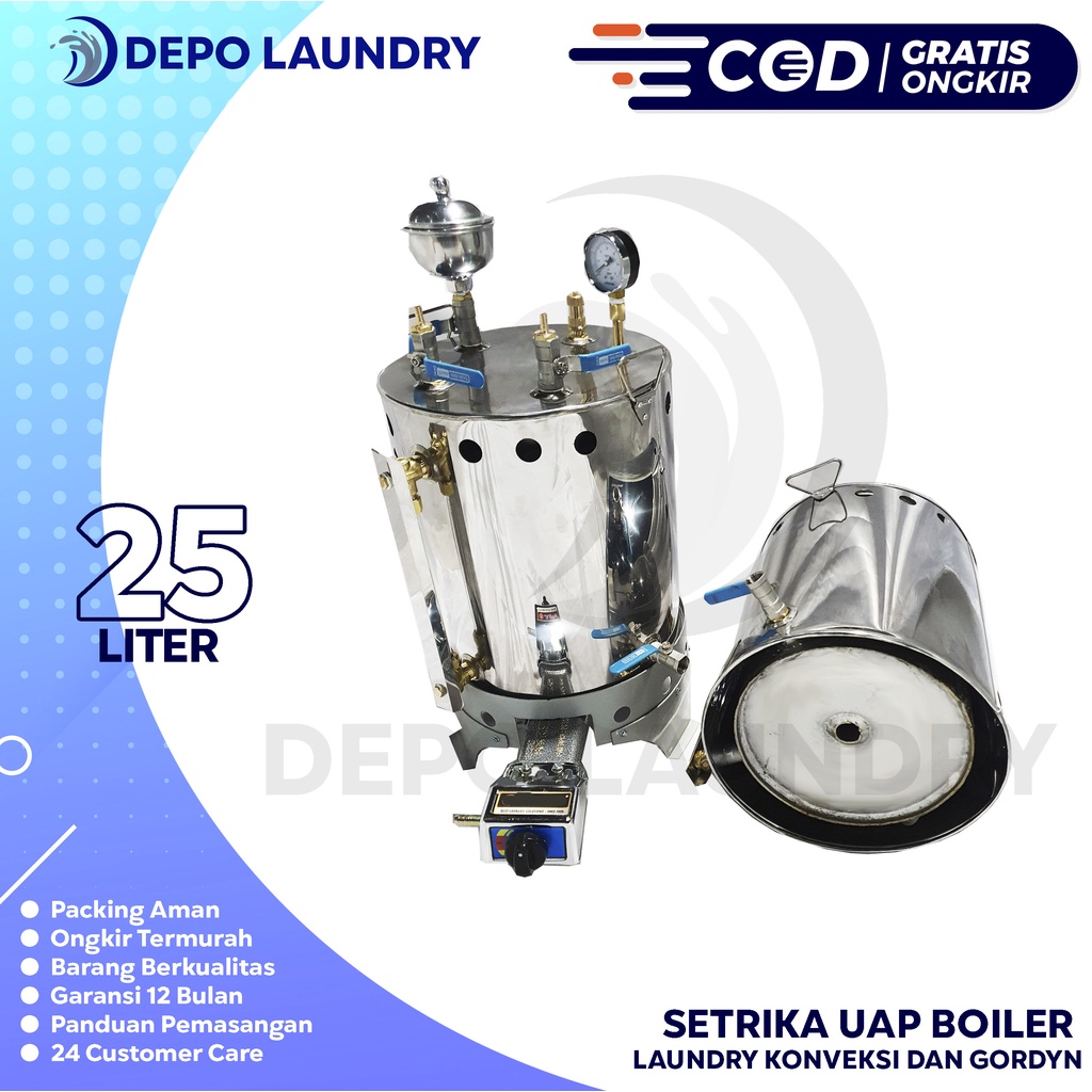 Jual FREE ONGKIR JAWA-BALI Setrika uap Gas Boiler Laundry Lengkap ...