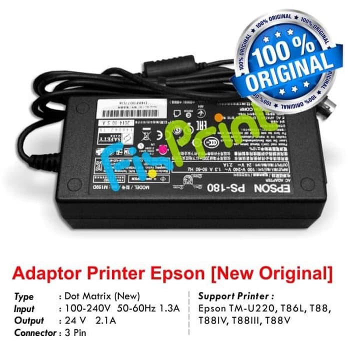 Jual Jual Adaptor PS-180 Printer Epson POS Kasir TMU220 TM-U220 TMU-220 ...
