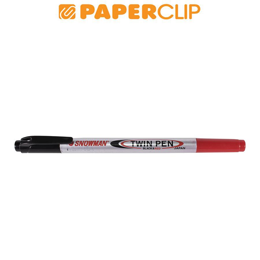 MARKER SNOWMAN TWINPEN BLACK & RED