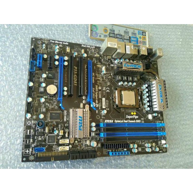 Jual Motherboard PC Gaming Merk MSI P55 GD85 plus Prosesor i5 750 2