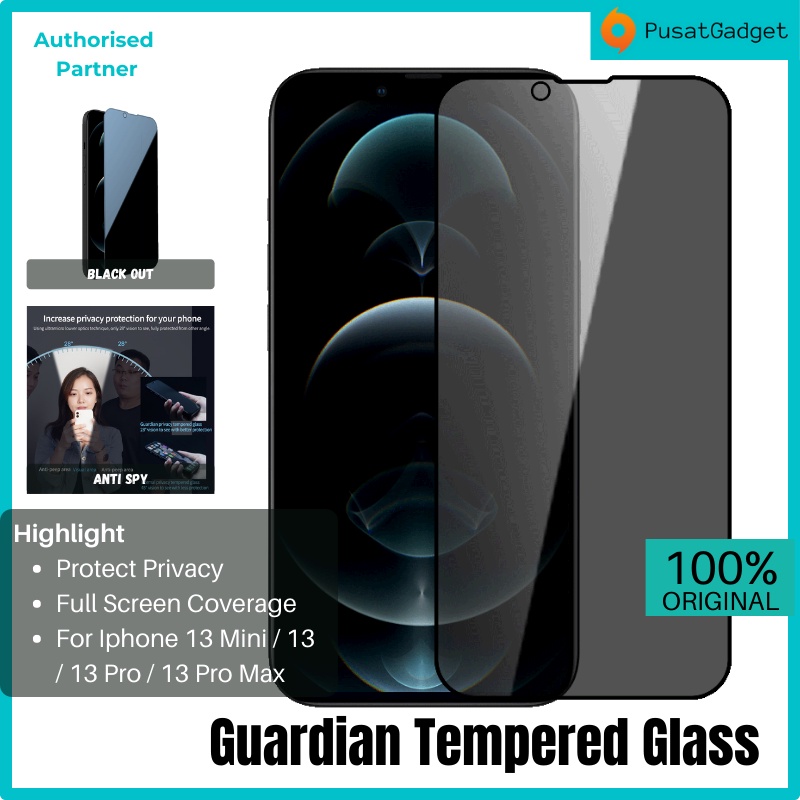 Tempered Glass Iphone 13 Mini Pro Pro Max GUARDIAN Privacy Anti Spy  Screen Protector