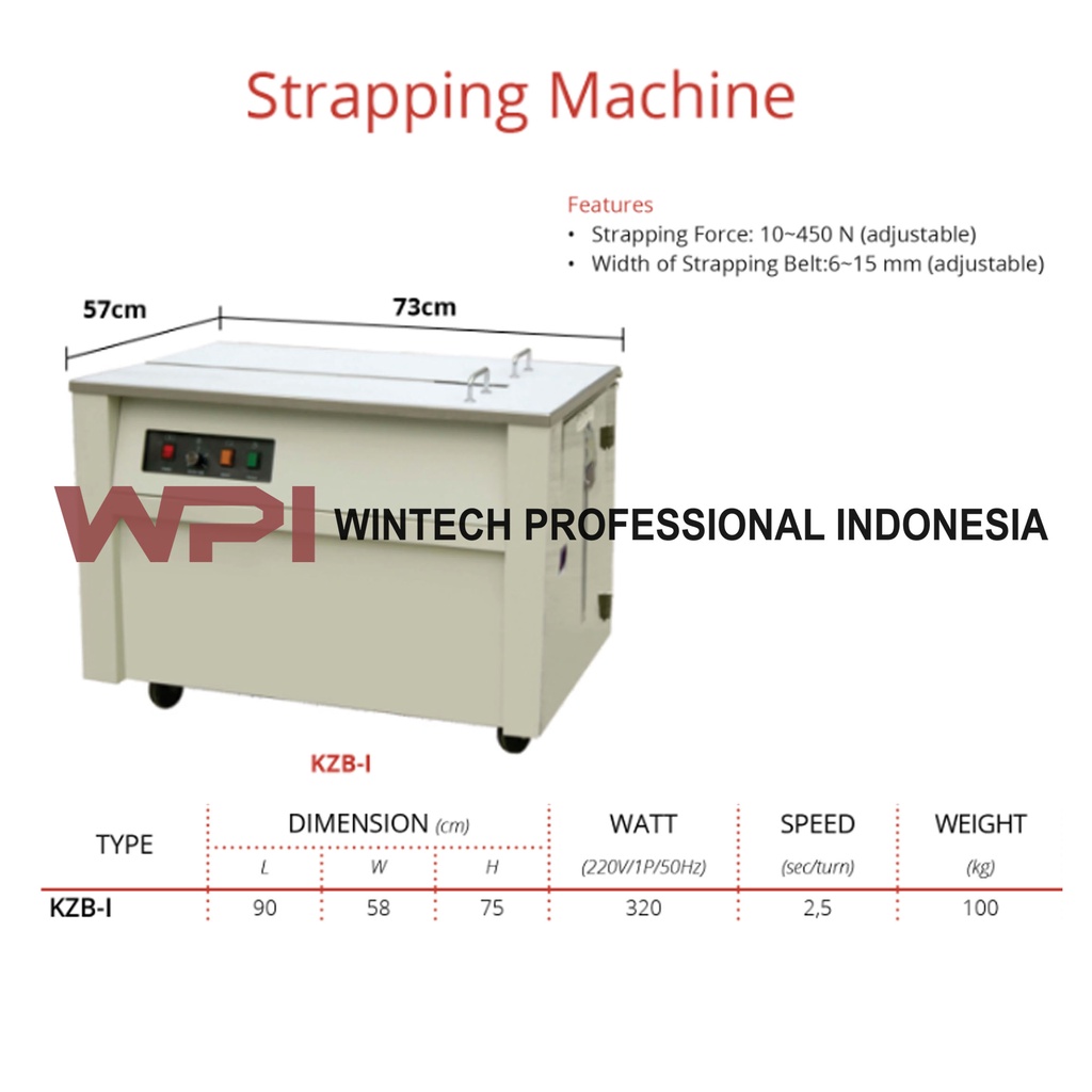 Jual GETRA KZBI Semi Automatic Strapping Machine Mesin Pengikat Tali