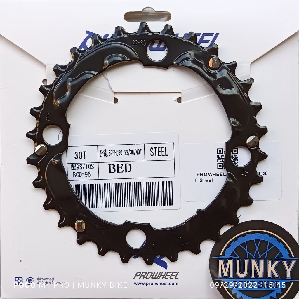 Jual Chainring Prowheel 30T 40T BCD 96 BCD untuk double triple ...
