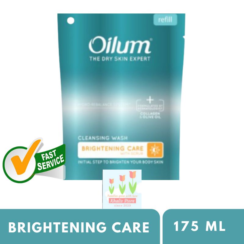 Jual Oilum Brightening Care Scrub Body Wash Collagen Cair refill 175ml