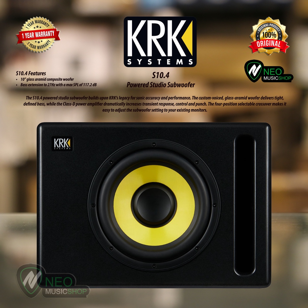 Jual KRK S10.4 powered studio subwoofer 10" glass aramid composite