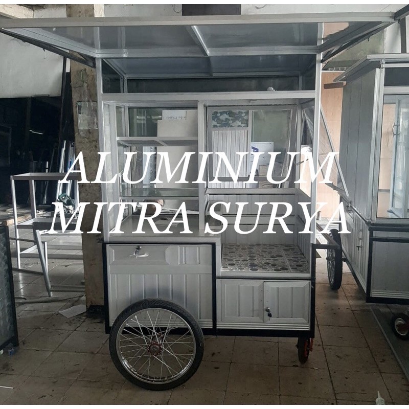 Jual Gerobak Keliling Roda Motor Booth Stan Etalase Dagang Stall