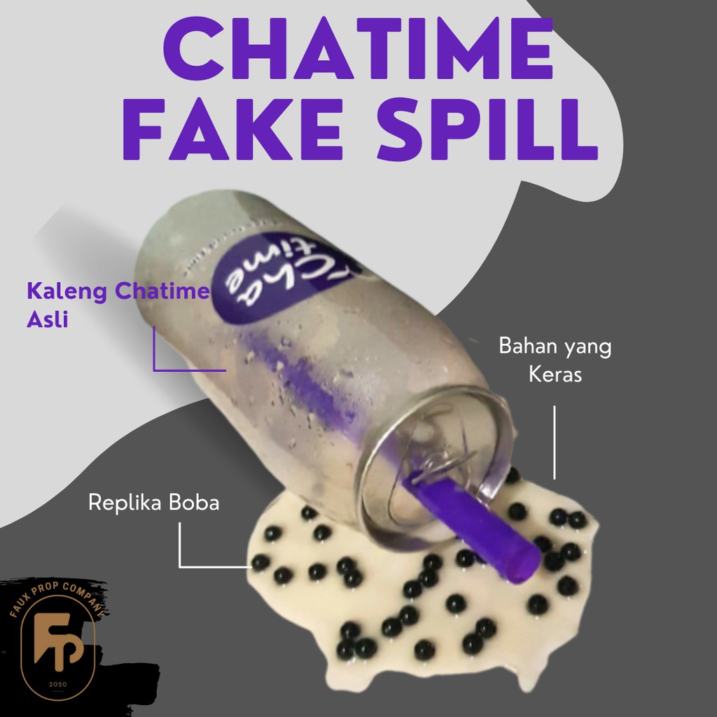 Jual Chatime Popcan Pearl Milk Tea /Chatime Tumpah Pake Boba / Fake ...