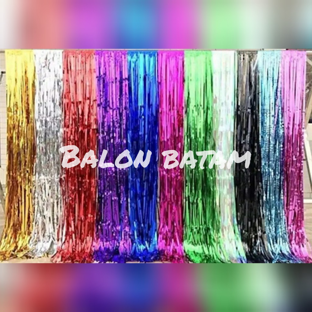 Jual Tirai Foil Rumbai backdrop Ukuran 1x2meter | Shopee Indonesia