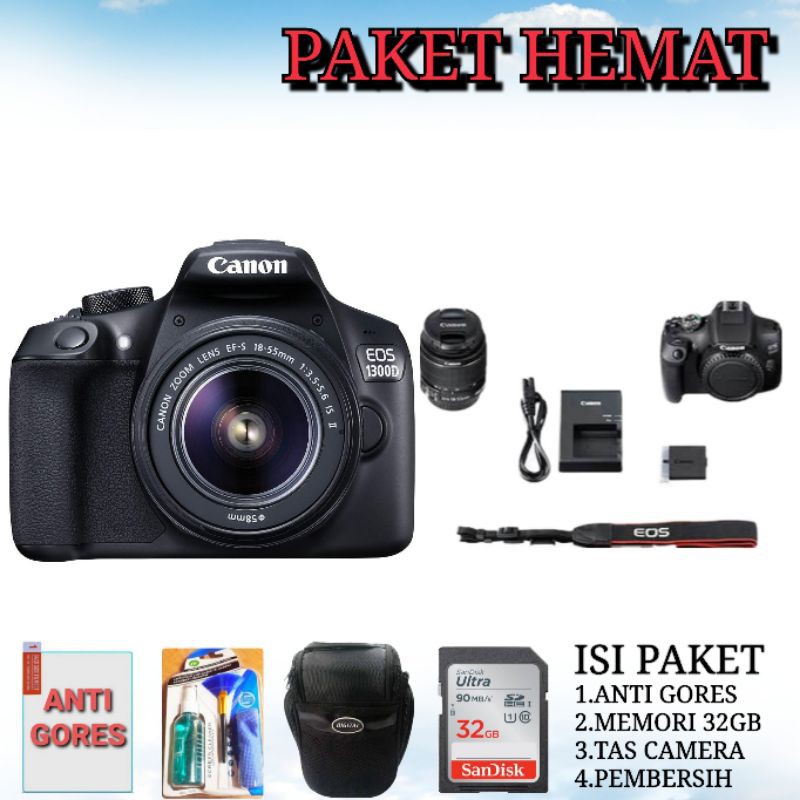 Jual CANON EOS 1300D KIT LENSA 18-55 GARANSI 1TAHUN PRODUK