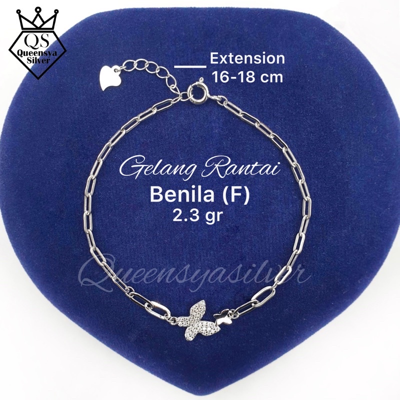 Jual Gelang Tangan Perak Silver Korea Asli 925 Lapis Emas Putih