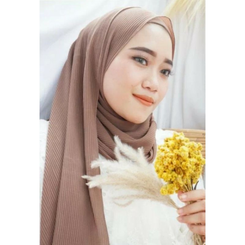 Jual PASMINA PLISKET PREMIUM/PASMINA FULL PLISKET | Shopee Indonesia