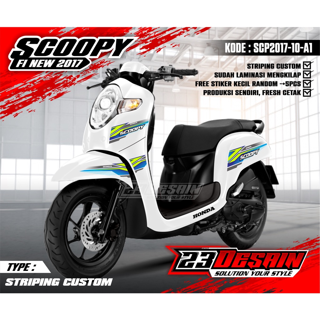 Jual STRIPING STIKER SCOOPY LIST SIMPLE STRIPING SCOOPY FI 2017 ...