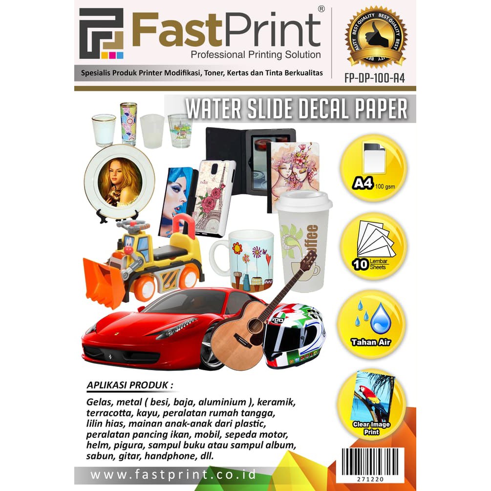 Jual Kertas Water Slide Decal Paper Ukuran A4 100 Gram | Shopee Indonesia