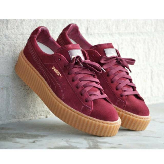 Maroon shop fenty pumas