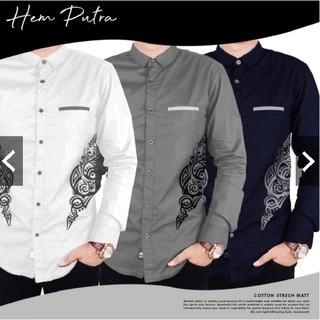 FortKlass Putra Baju Koko Mix Pria Lengan Panjang Baju Muslim Lebaran Kemeja Pria Muslim Gamis