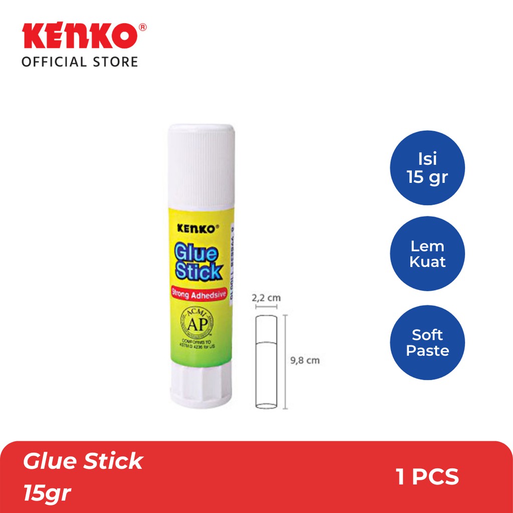 KENKO GLUE STICK / Lem Stik / Lem Batang 15 Gr