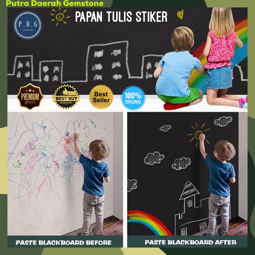 Jual STIKER Papan Tulis Hitam dan Putih White Board Black Board