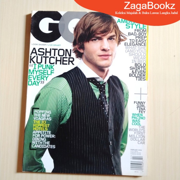 Majalah GQ No.2 Feb 2004 Cover ASHTON KUTCHER