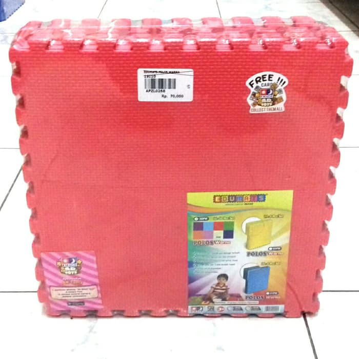 Jual Edumats IMAGE Karpet Spon Polos Merah Isi 10 Pcs | Shopee Indonesia