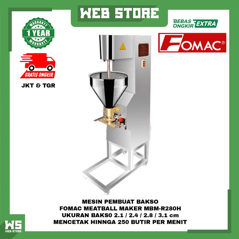 Jual Mesin Pembuat Cetak Bakso Meat Ball Maker Fomac Mbm R280h