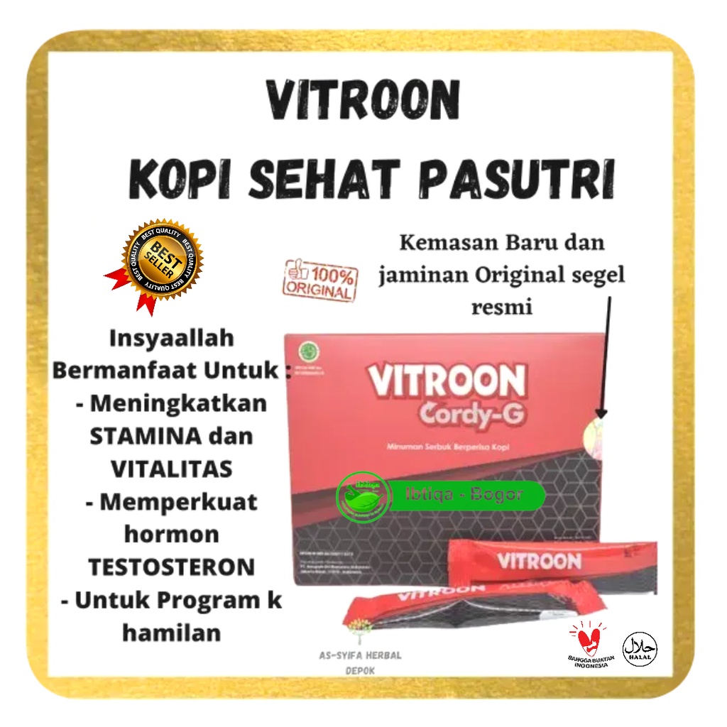 Jual Vitroon Cordy G Minuman Serbuk Berperisa Kopi Khusus Stamina Pria