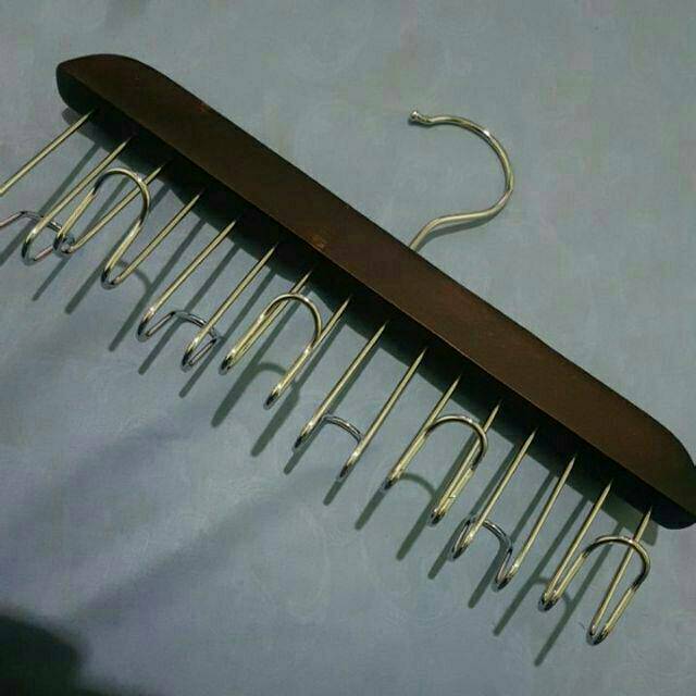 Jual INFORMA WOOD BELT HANGER Ikat Pinggang Kayu Antik Dengan 8 Kait ...