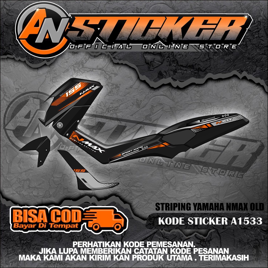 Jual STRIPING TRANSPARAN NMAX OLD VARIASI MINIMALIS (BONUS LAMINASI