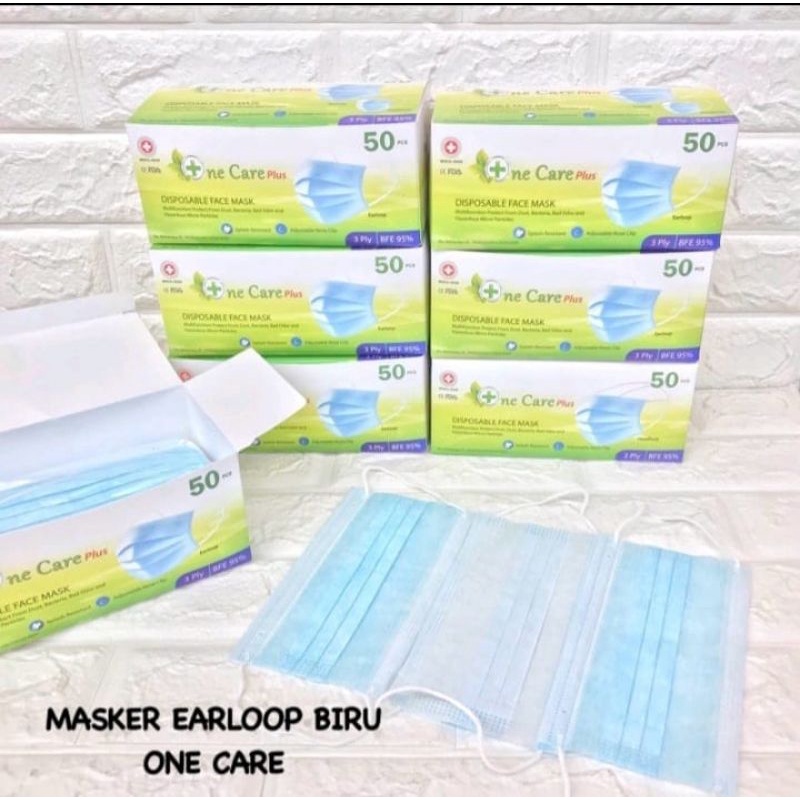Jual masker one care 1box isi 50pcs | Shopee Indonesia