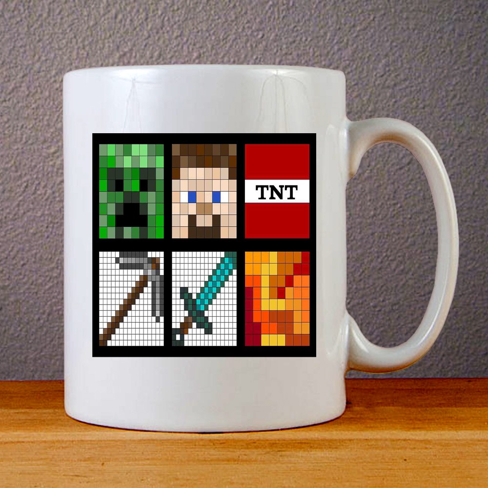 Jual mug keramik murah All Minecraft Quilt Face | Shopee Indonesia