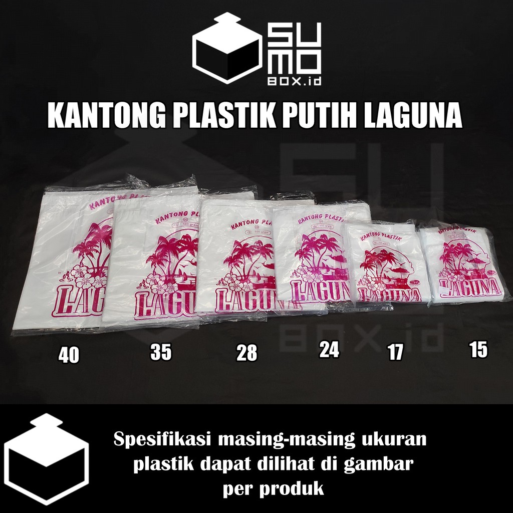 Jual Kantong Plastik Laguna Kresek Putih Hd Ukuran 15 17 24 28 35 40