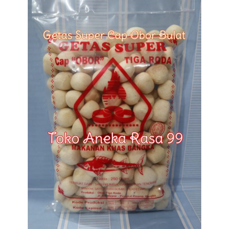 Jual Getas Bulat Obor Merah Cap Tiga Roda Makanan Khas Bangka | Shopee ...